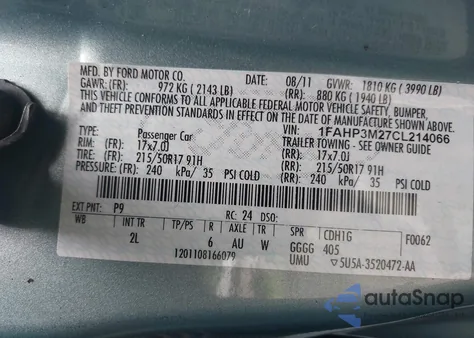 2012 Ford Focus Sel from USA, damaged, VIN 1FAHP3M27CL214066